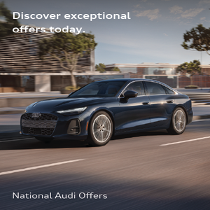 Side profile of 2026 Audi A6 driving